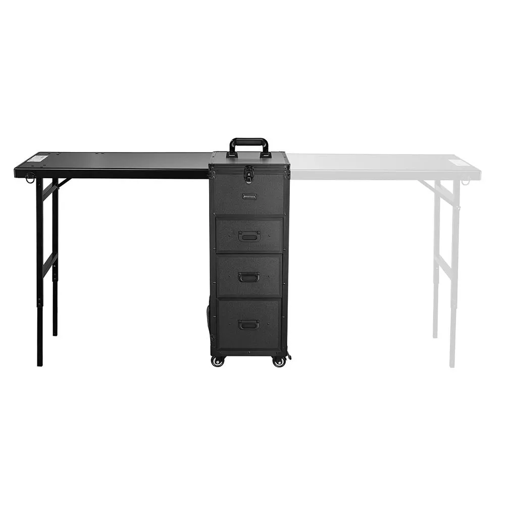 TheLAShop Makeup Station Detachable Nail Tech Table with Slide Drawers