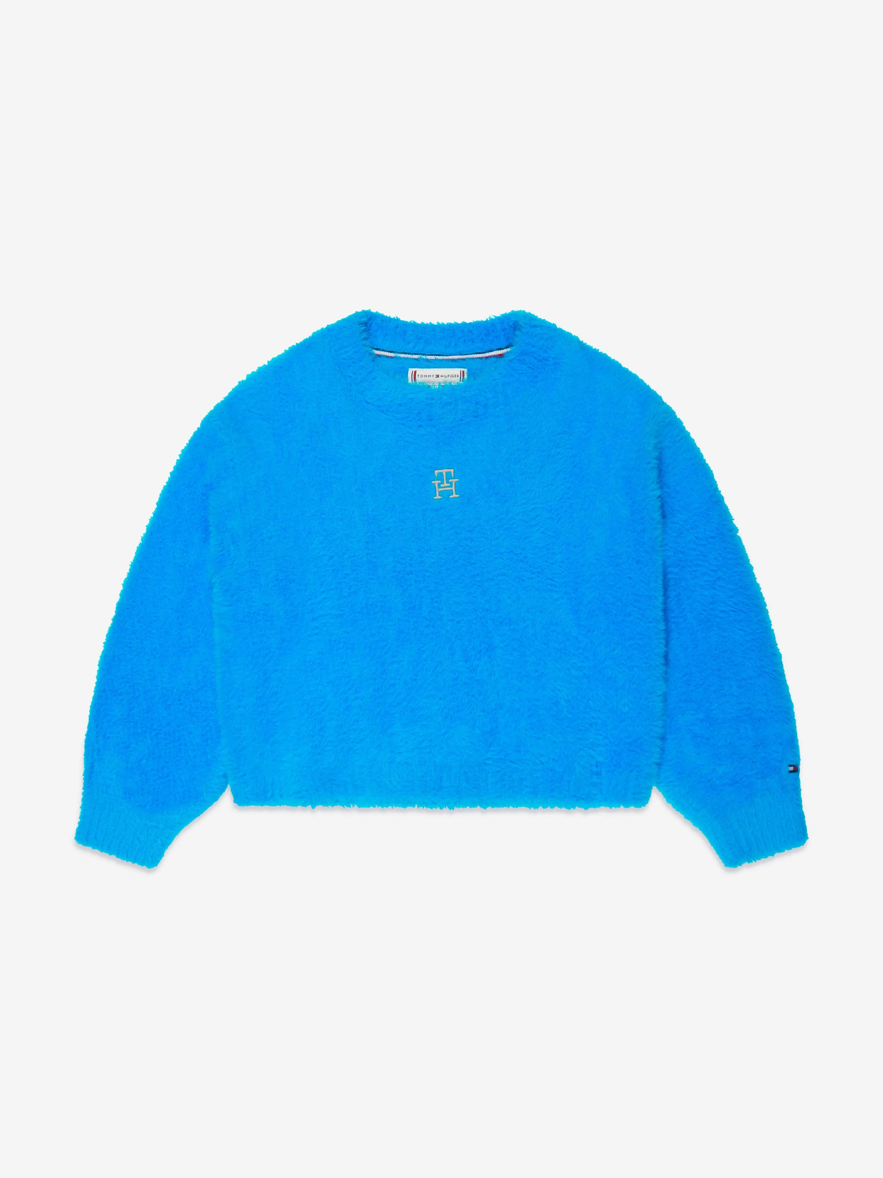 Tommy Hilfiger Girls Monogram Soft Sweater in Blue