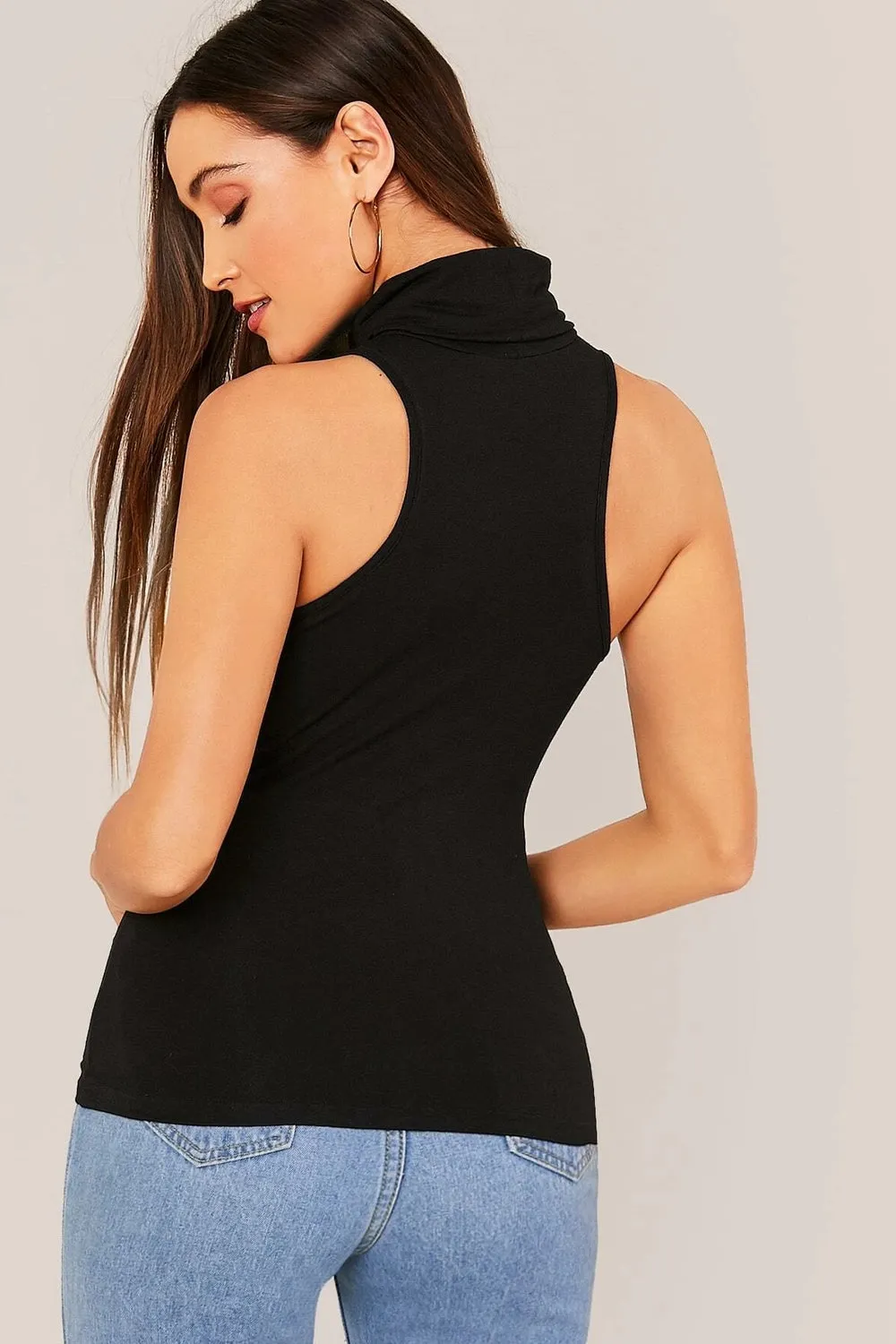 Turtle Neck Tank Top