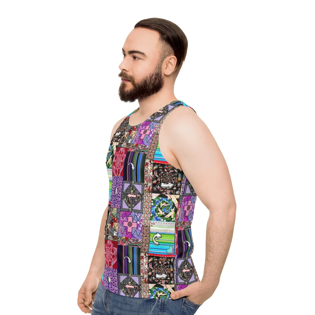 Unisex Tank Top (AOP) PATCHWORK