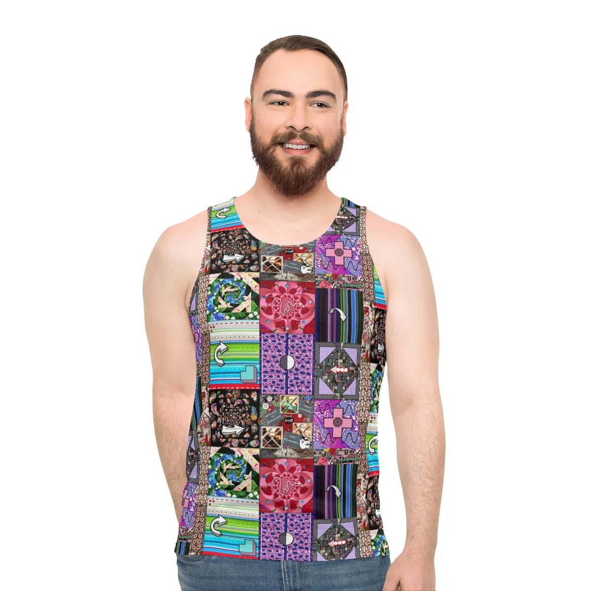 Unisex Tank Top (AOP) PATCHWORK