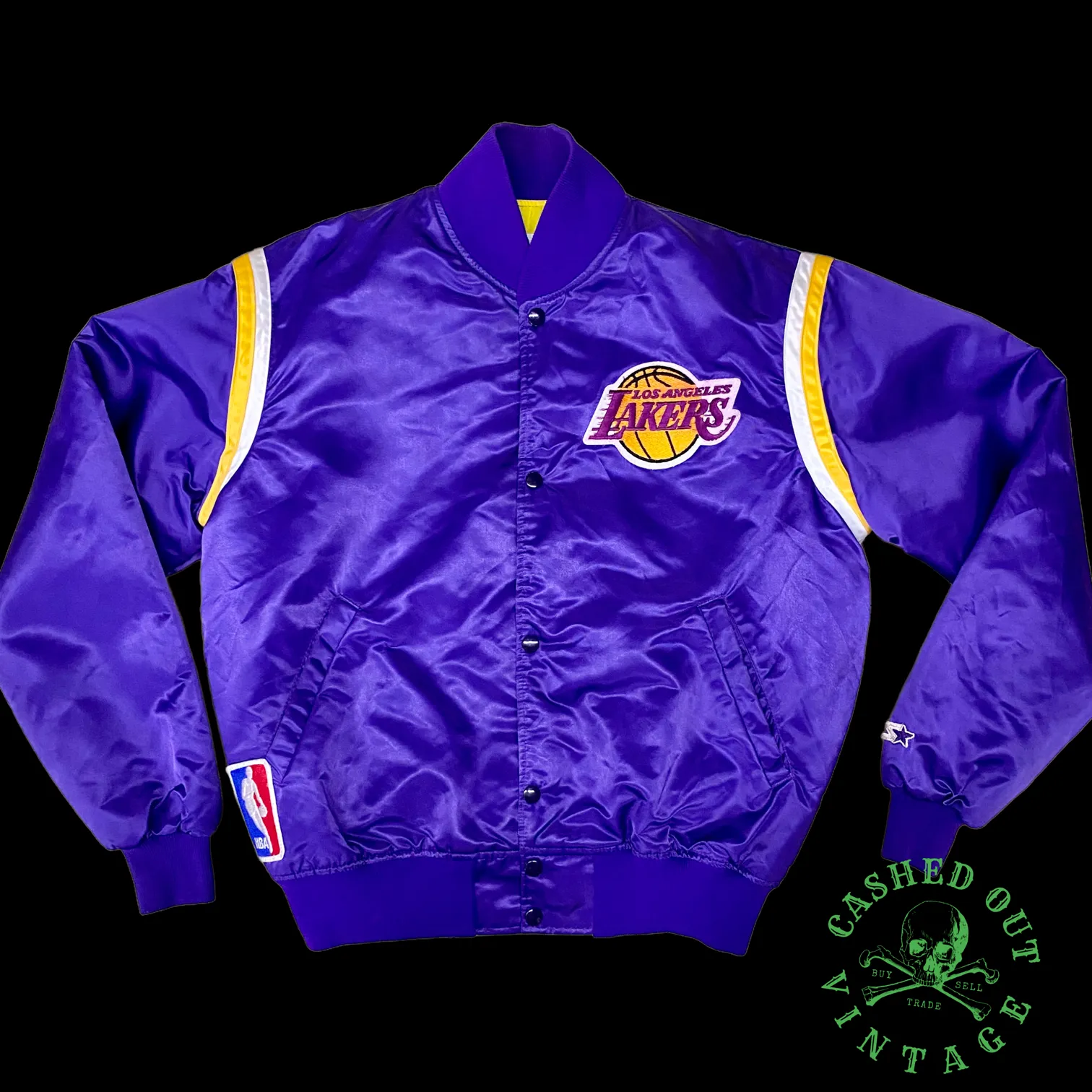 Vintage 80's LA Lakers Satin STARTER Jacket Size: L