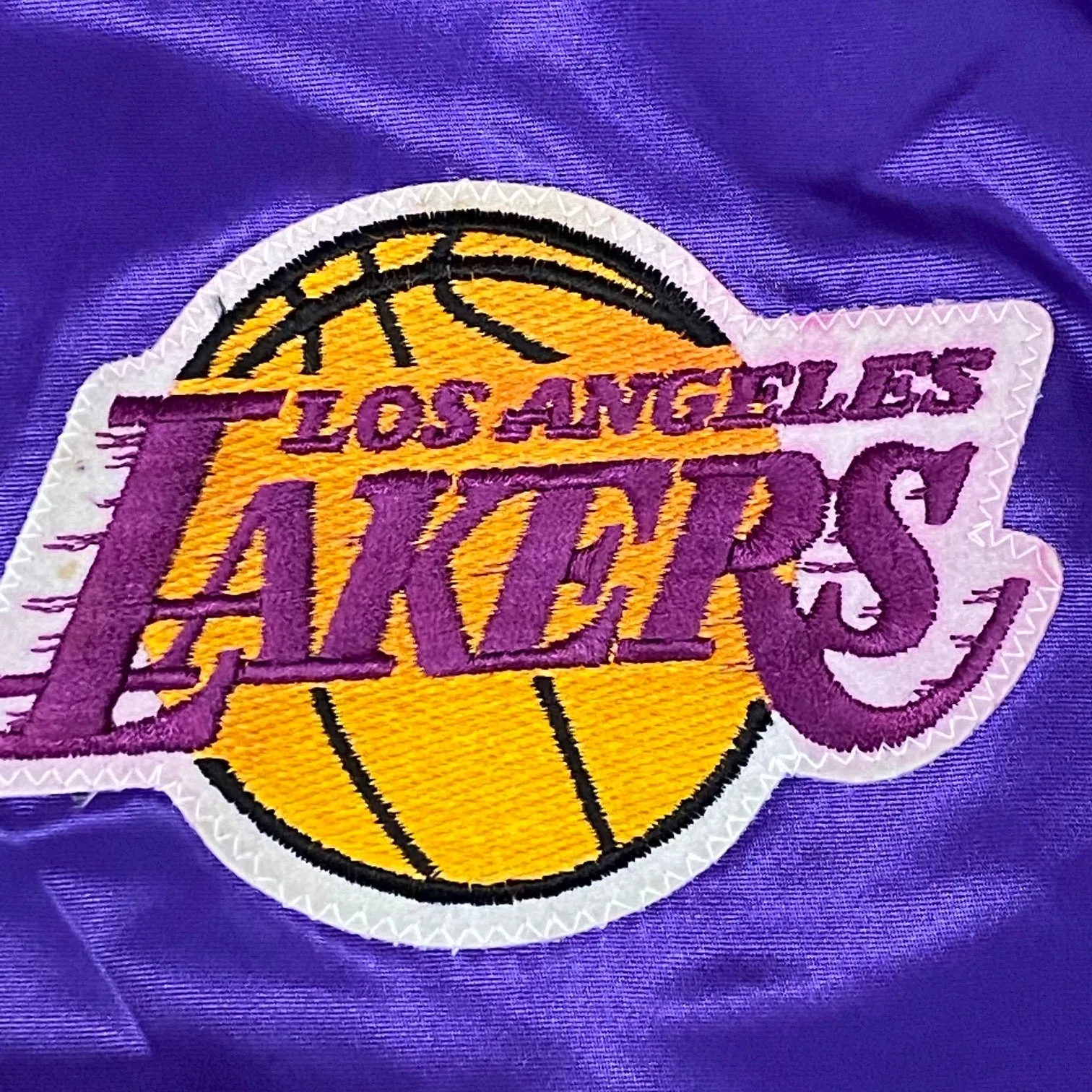 Vintage 80's LA Lakers Satin STARTER Jacket Size: L