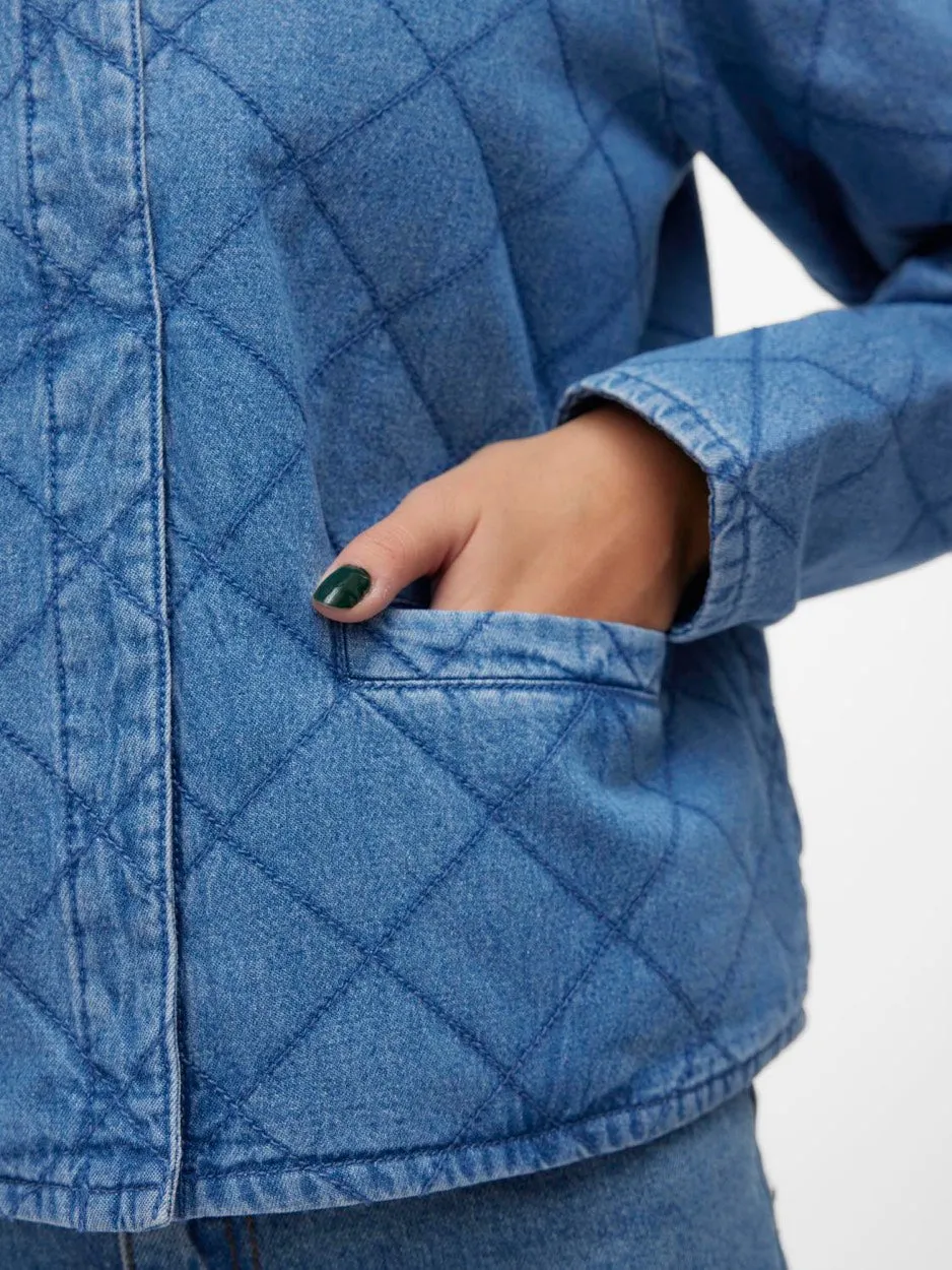 Vmolive Ld Denim Quilted Jacket Yo - Blue Denim