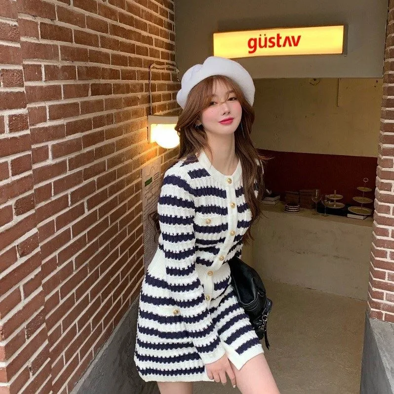 Waist Down Skirt With New Style Fragrance Dress Women\'s Spring 2021 Sweater Knitting R1448