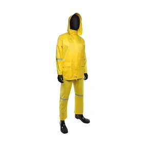 West Chester 4338/L Three-Piece Rain Suit with Reflective Stripes - 0.18 mm