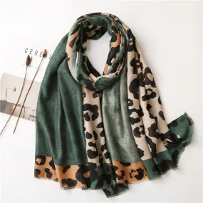 Women's Animal Leopard Printed Large Thin Scarf