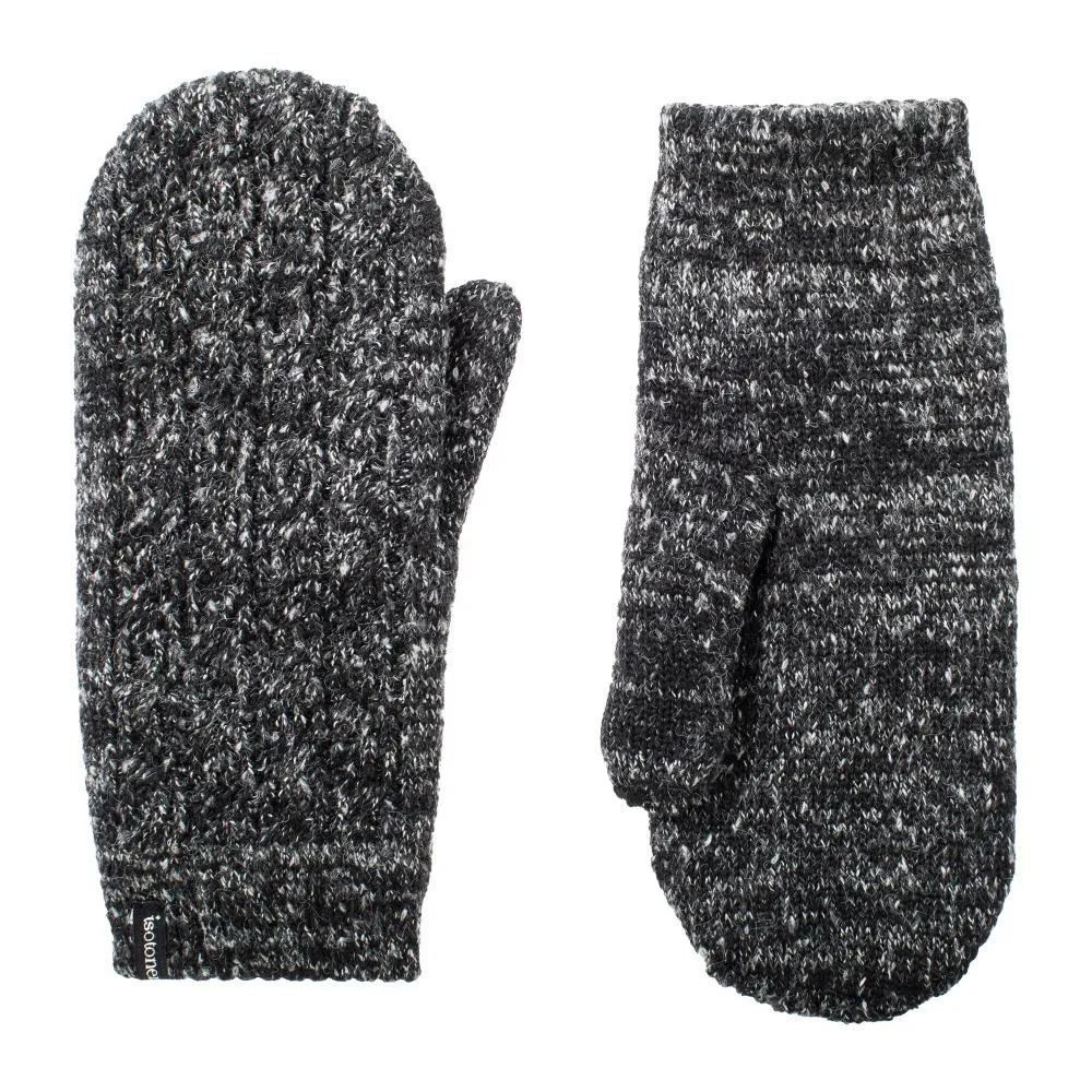 Women’s Recycled Fine Gauge Cable Knit Mittens