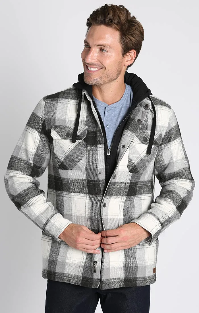 Wool Blend Hooded Jacket