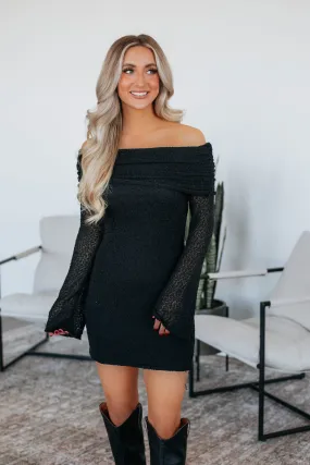 Xandra Off Shoulder Dress - Black