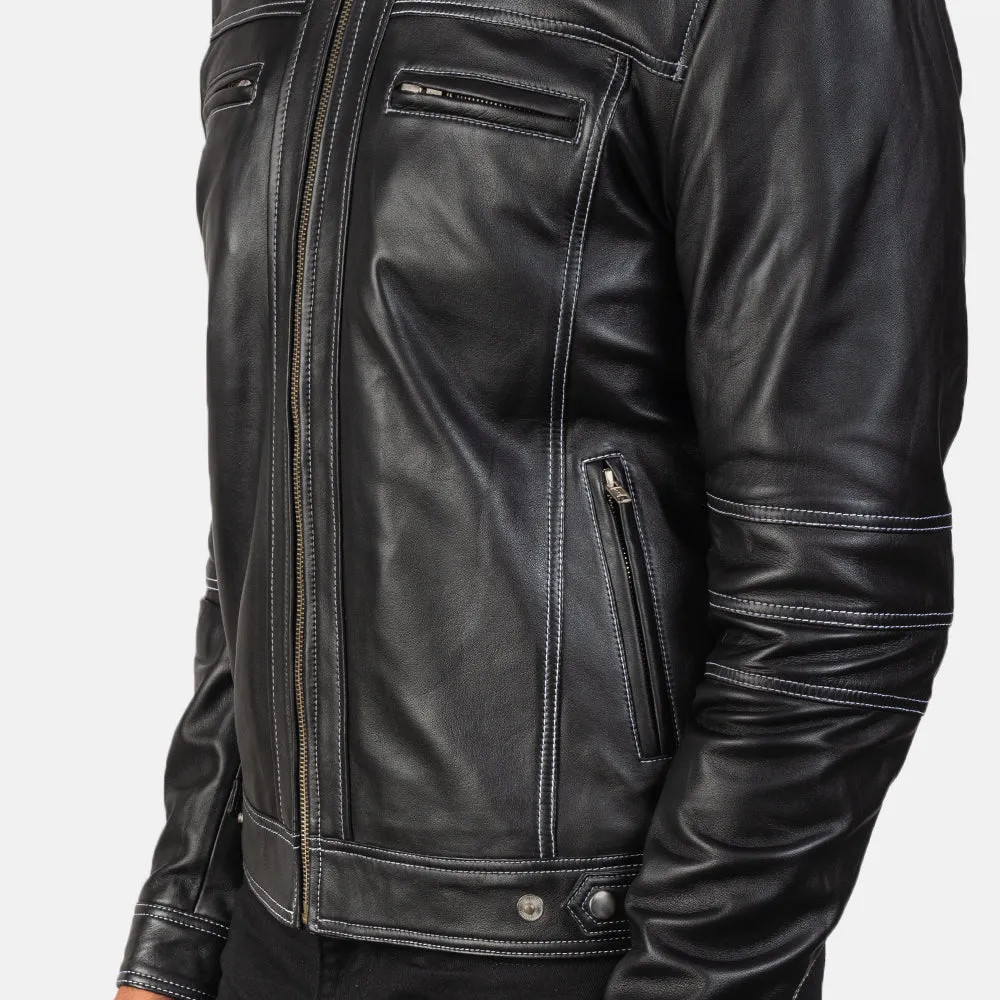 Youngster Black Leather Biker Jacket