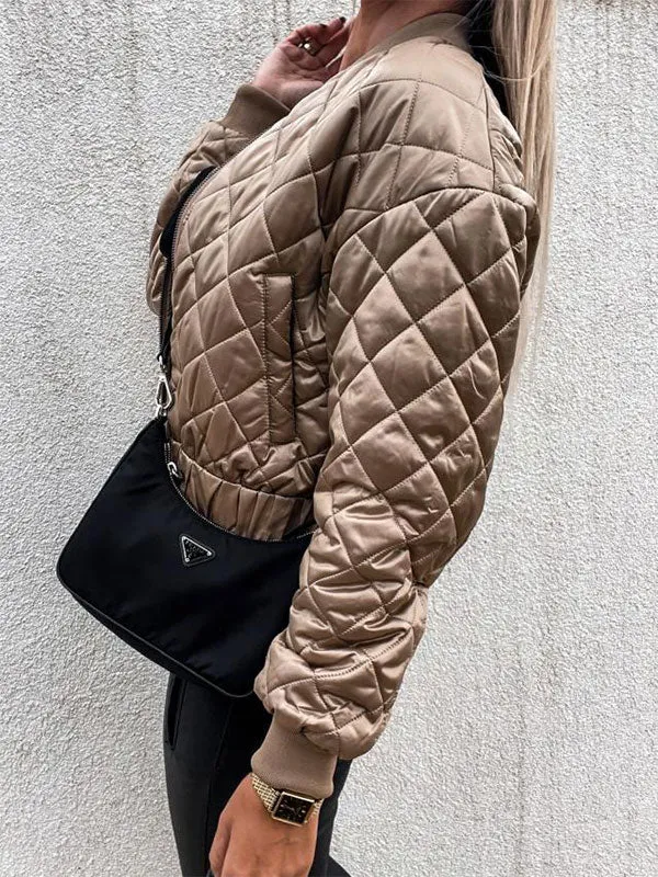 Zipper Quilted Padded Liner Jacket