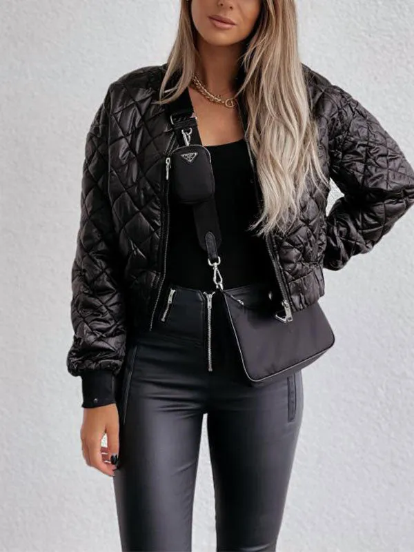 Zipper Quilted Padded Liner Jacket