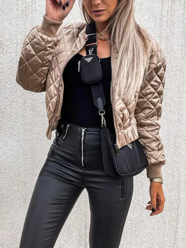 Zipper Quilted Padded Liner Jacket