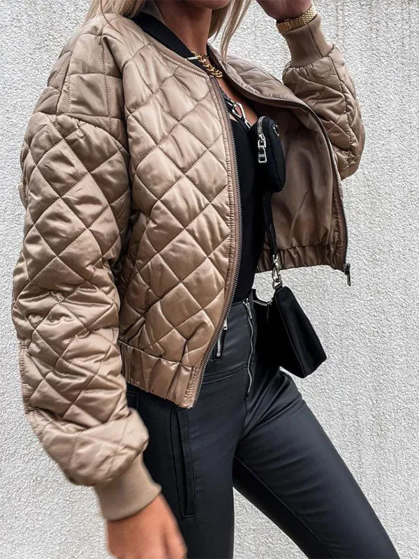 Zipper Quilted Padded Liner Jacket