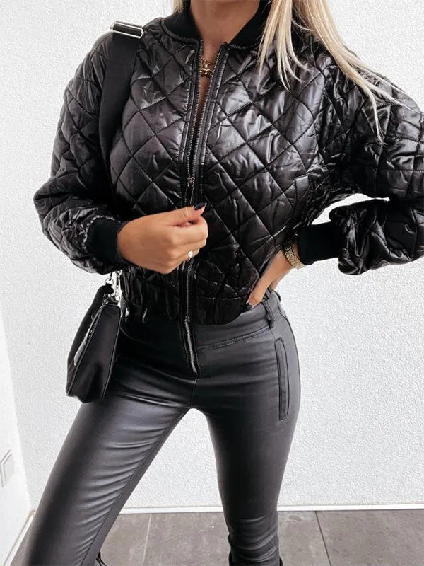 Zipper Quilted Padded Liner Jacket