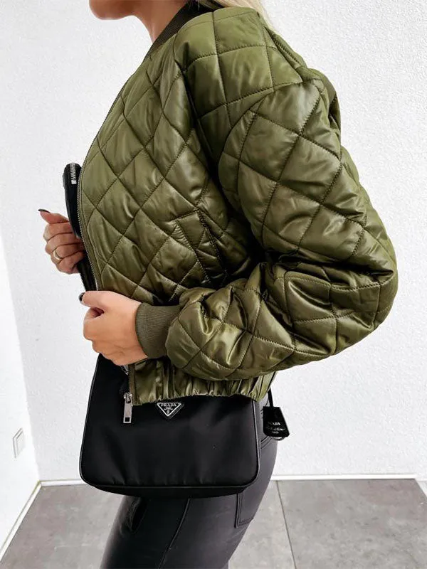 Zipper Quilted Padded Liner Jacket