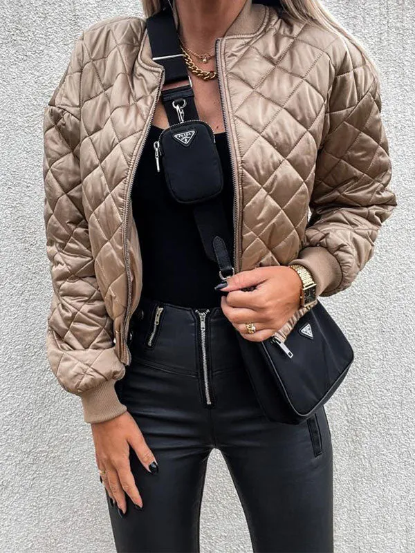 Zipper Quilted Padded Liner Jacket